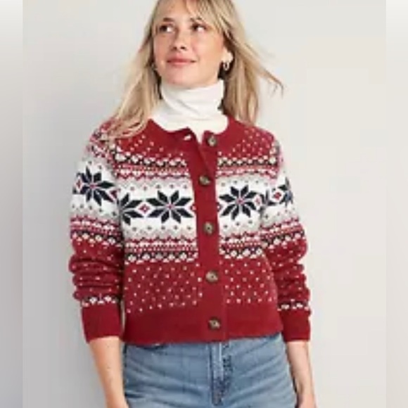 Old Navy Sweaters - New Old Navy fair isle cardigan! Size medium petite.